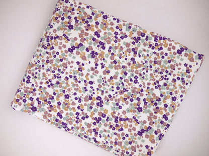 Printed Viscose Jersey Fabric - Ditsy flowers 0.95 Metre Remnant