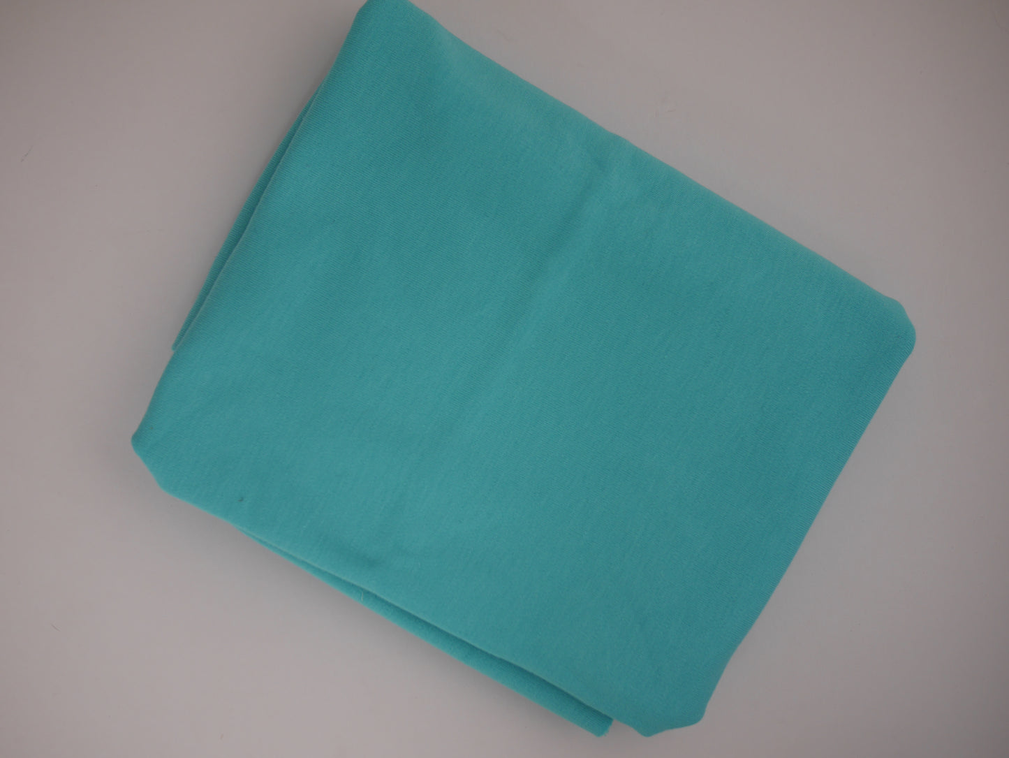 Organic Interlock Jersey Fabric - Turquoise 0.60 Metre Remnant