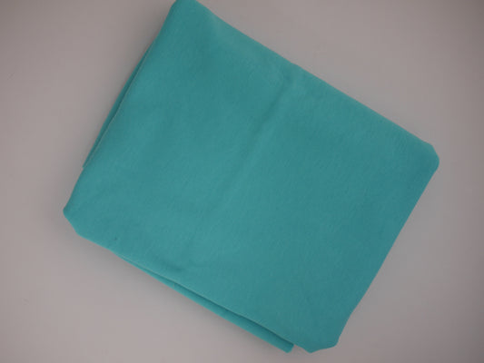 Organic Interlock Jersey Fabric - Turquoise 0.60 Metre Remnant