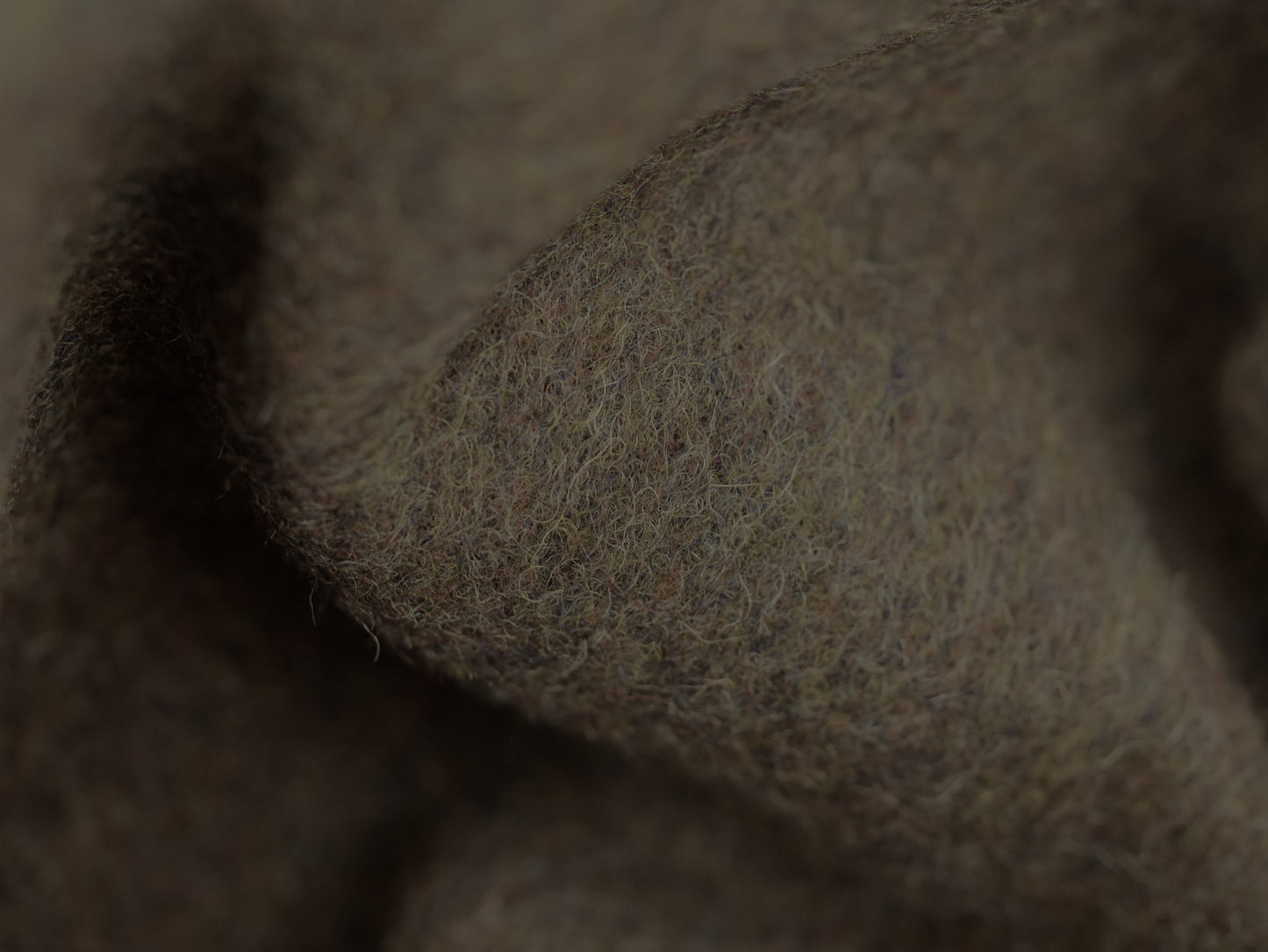 Pure Wool - Brown/Green ish Melange 0.90 Metre Remnant