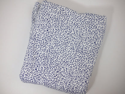 Printed Viscose Jersey - Blue Leopard Print 2 Metre Remnant