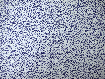 Printed Viscose Jersey - Blue Leopard Print 2 Metre Remnant