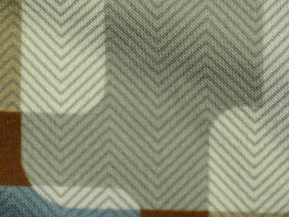 Recycled Soft Spun Polyester - Retro Squares 2.4 Metre Remnant