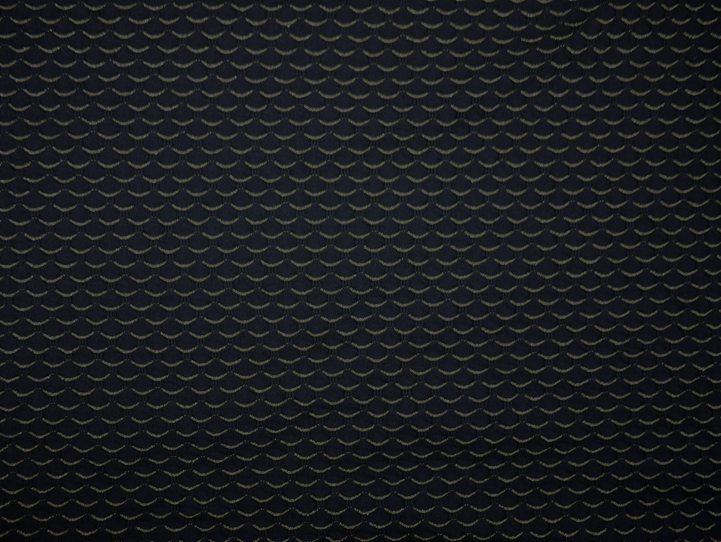 Single Metallic Jersey -  Black and Gold 1 Metre Remnant