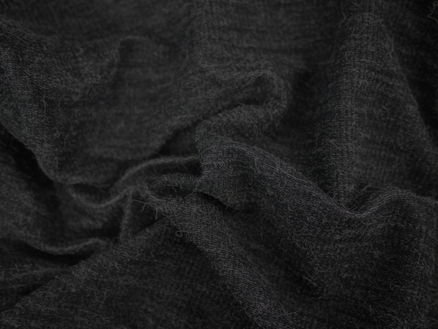 Ribbed Jersey - Charcoal Grey 3 Metre Remnant