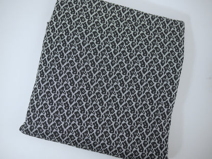 Metallic Jersey Jacquard - Silver Leopard 2 Metre Remnant