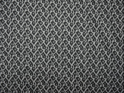 Metallic Jersey Jacquard - Silver Leopard 2 Metre Remnant