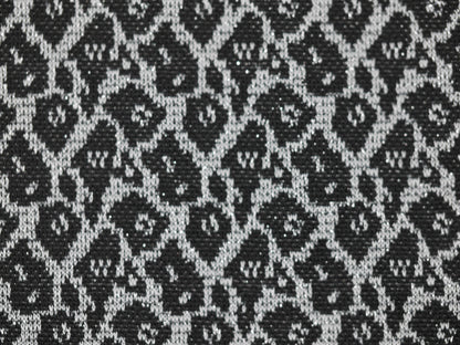 Metallic Jersey Jacquard - Silver Leopard 2 Metre Remnant