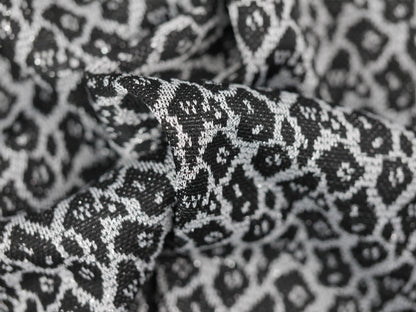Metallic Jersey Jacquard - Silver Leopard 2 Metre Remnant