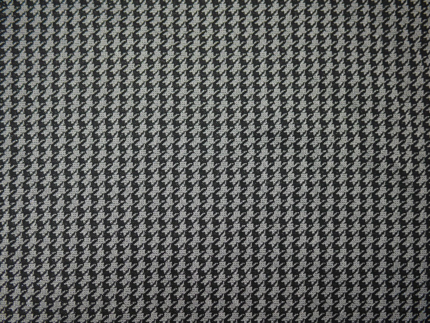 Metallic Jersey Jacquard - Silver Dogtooth 2 Metre Remnant