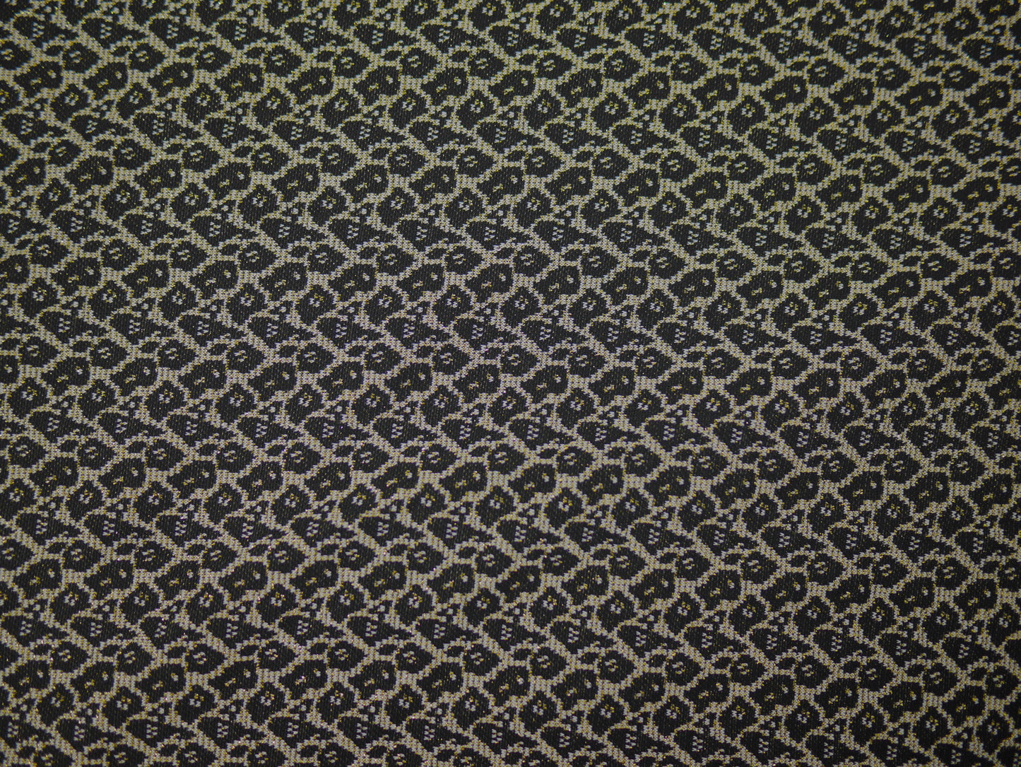Metallic Jersey Jacquard - Gold Leopard 3 Metre Remnant