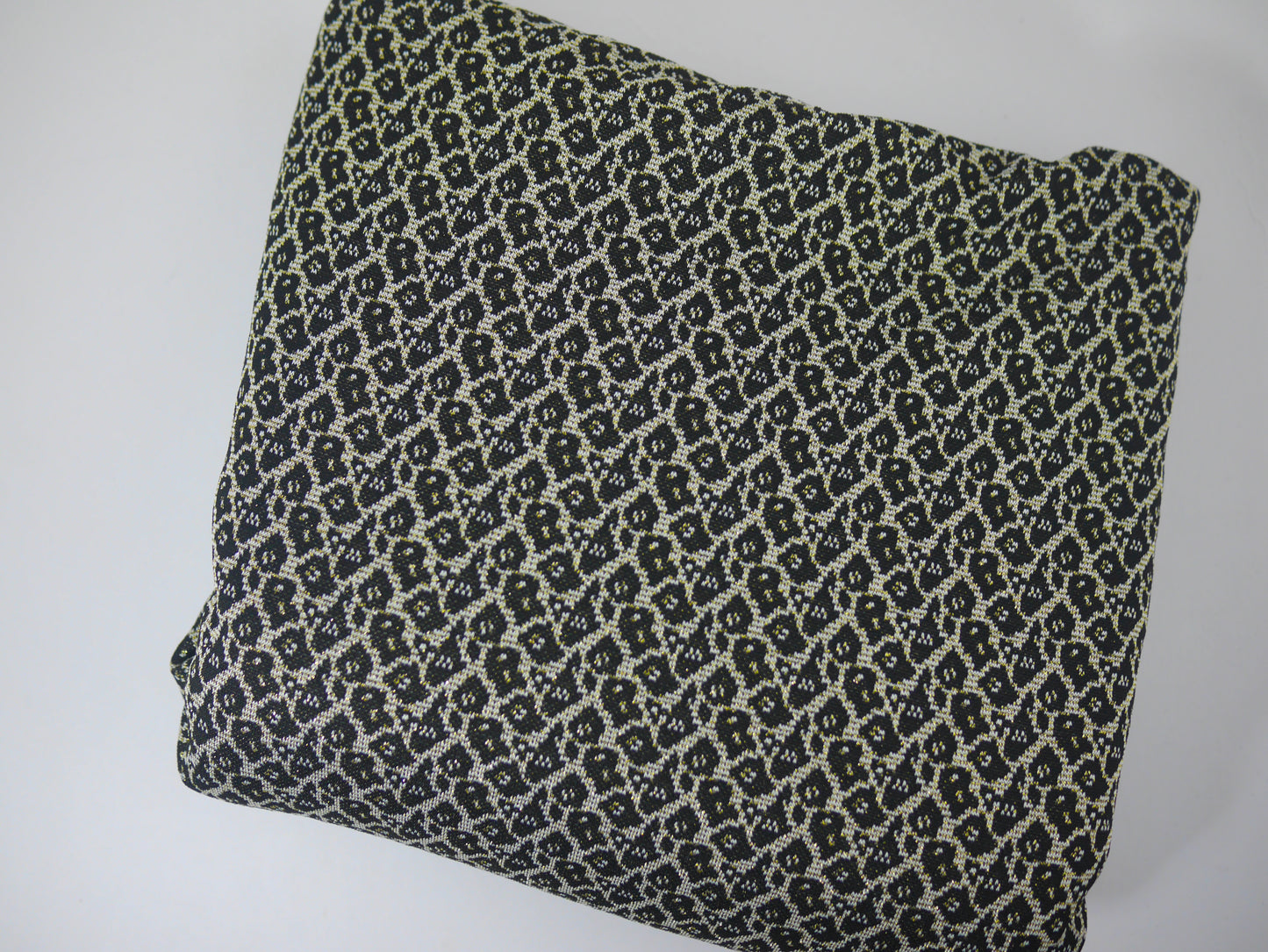 Metallic Jersey Jacquard - Gold Leopard 3 Metre Remnant