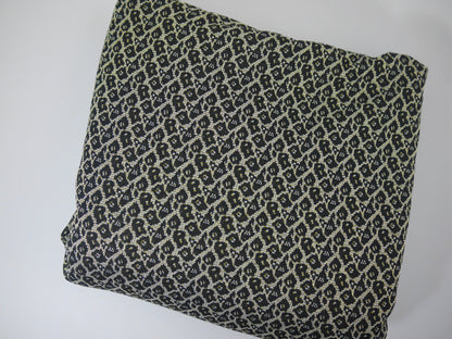 Metallic Jersey Jacquard - Gold Leopard 3 Metre Remnant