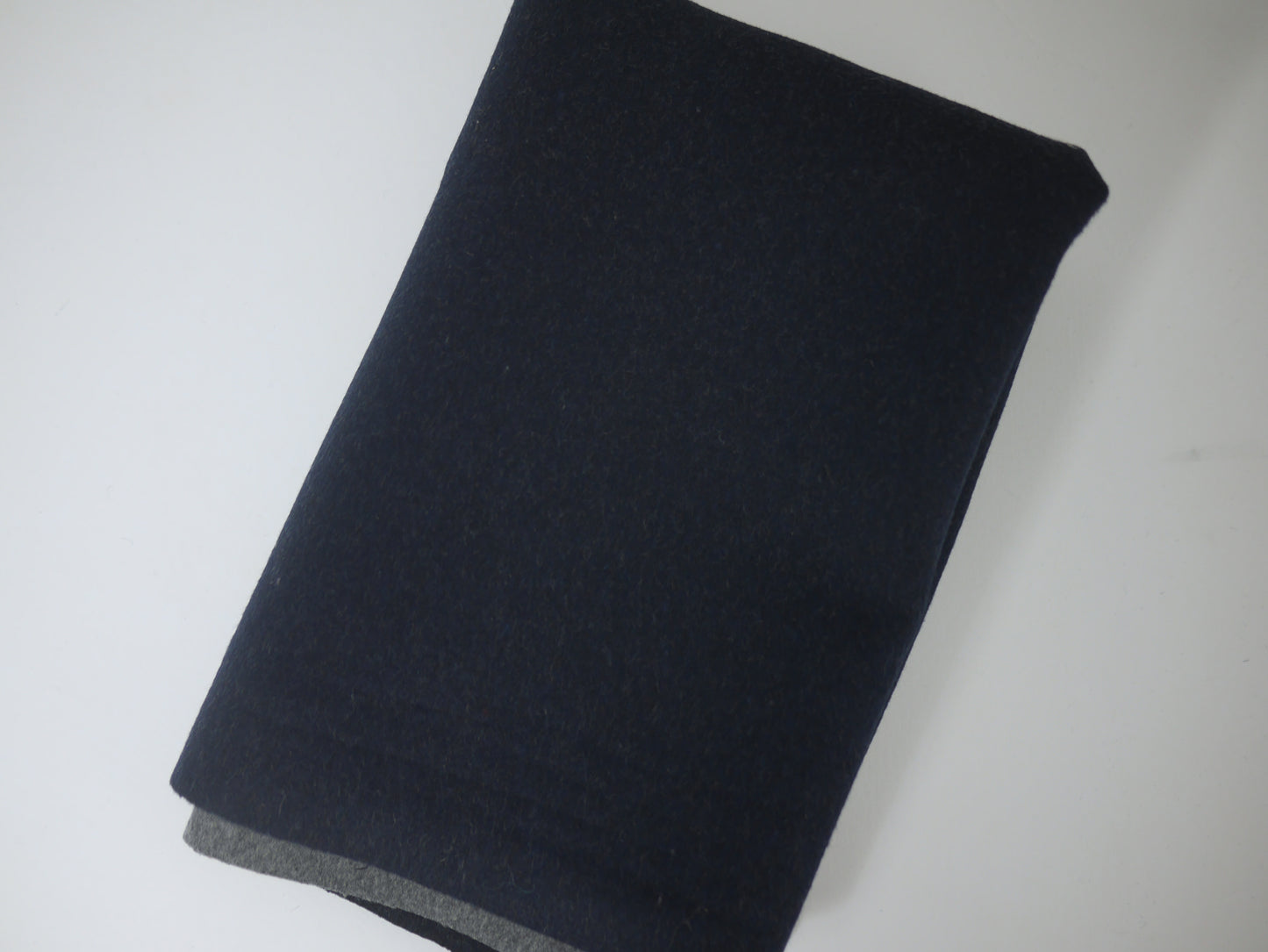 Reversible Wool Coating - Grey/Navy 0.55 Metre Remnant