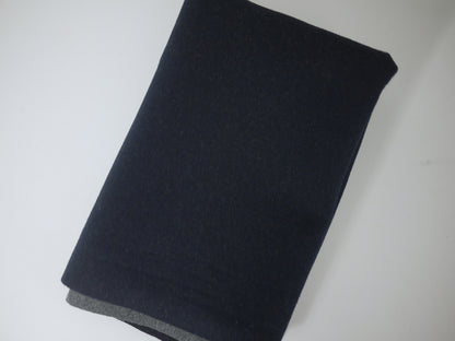 Reversible Wool Coating - Grey/Navy 0.55 Metre Remnant