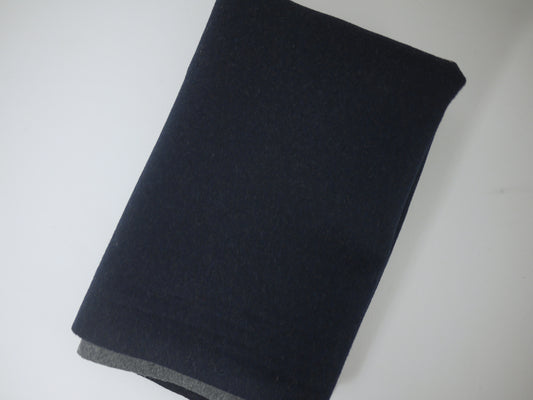 Reversible Wool Coating - Grey/Navy 0.55 Metre Remnant