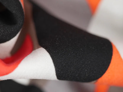 Viscose Twill Print Leaves - Red 0.50 Metre Remnant