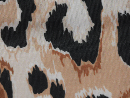 Recycled Soft Spun Polyester - Leopard Print 0.90 Metre Remnant