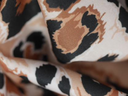 Recycled Soft Spun Polyester - Leopard Print 0.90 Metre Remnant