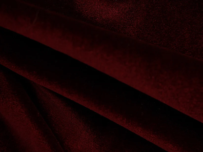 Stretch Velour Fabric - Claret 0.60 Metre Remnant