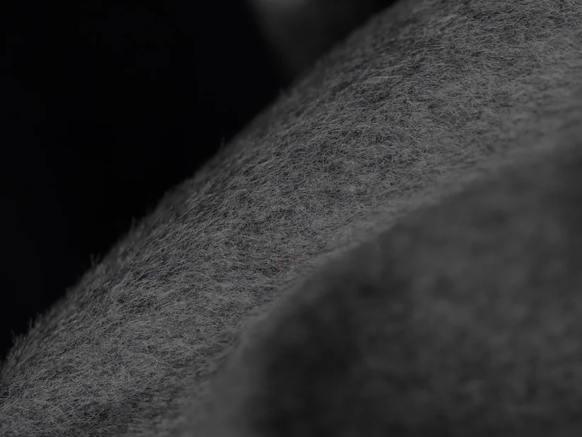 Reversible Wool Coating - Grey/Navy 0.55 Metre Remnant