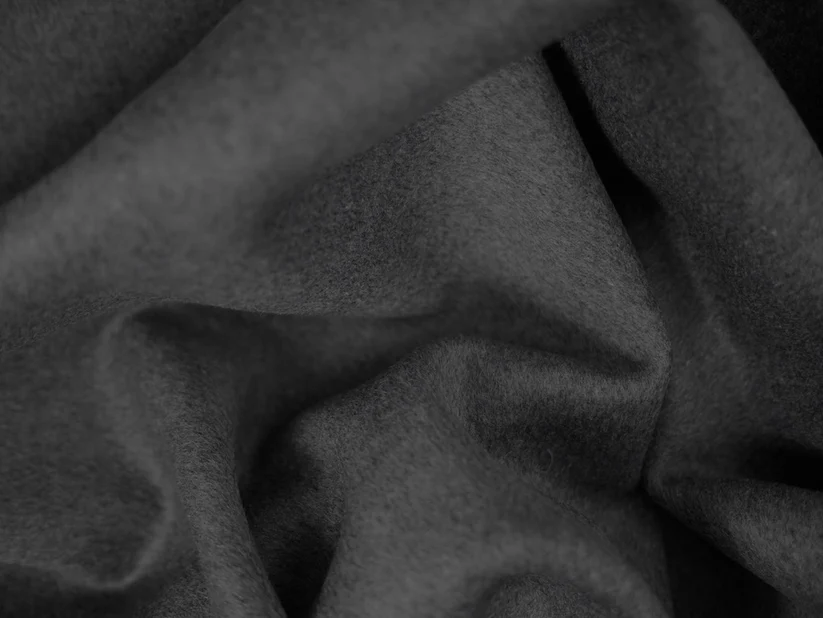 Reversible Wool Coating - Grey/Navy 0.55 Metre Remnant