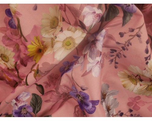 Printed Cotton Lawn Fabric - Flower bloom