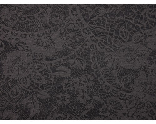 Single Jersey Devore' Print Fabric - Charcoal