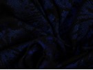 Foil Printed Viscose Jersey Fabric - Royal on Black
