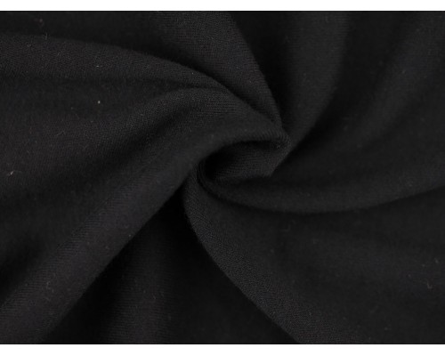 Double Jersey Interlock Fabric - Black