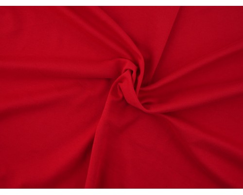 Double Jersey Interlock Fabric -Cardinal Red