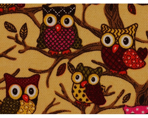 Canvas Fabric - Owls