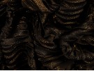 Pleated Foil Print Fabric - Gold on Black