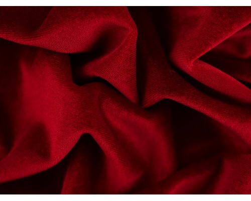 Stretch Velour Fabric - Bright Red