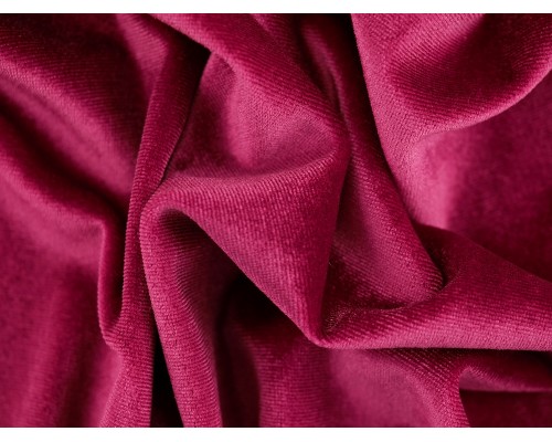 Stretch Velour Fabric - Cerise