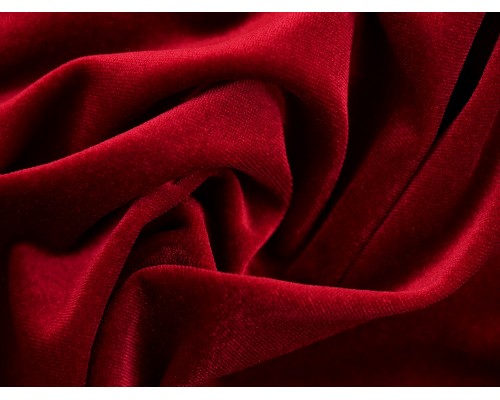 Stretch Velour Fabric - Dark Red