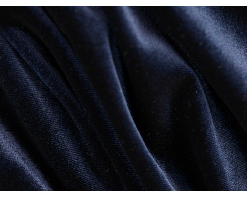 Stretch Velour Fabric - Navy