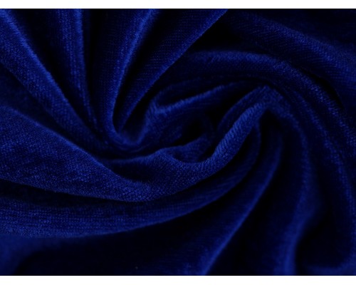 Stretch Velour Fabric - Royal