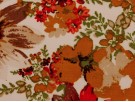 Polyester Crepe Fabric - Mustard Flowers on White
