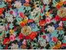 Polyester Viscose Satin Fabric - Busy Floral