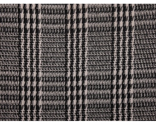 Woven Jacquard Fabric - Black and White Multi Textured