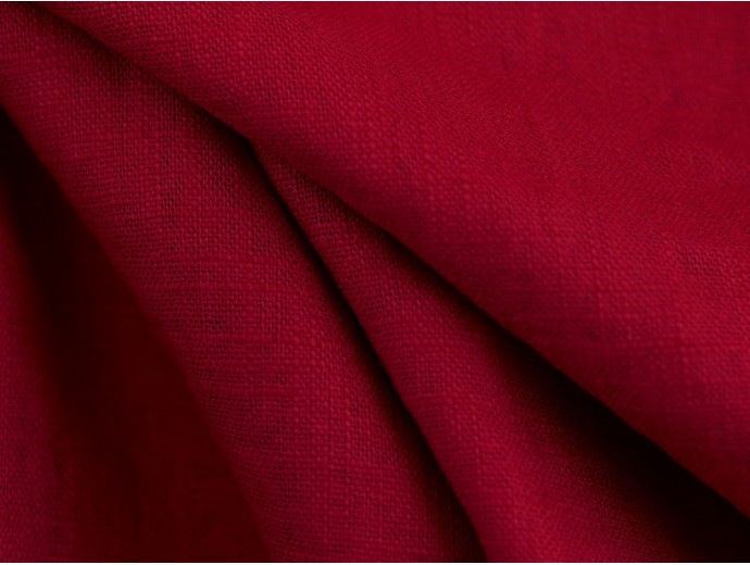 Linen Fabric - Cerise