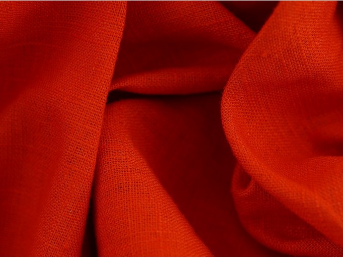 Linen Fabric - Orange