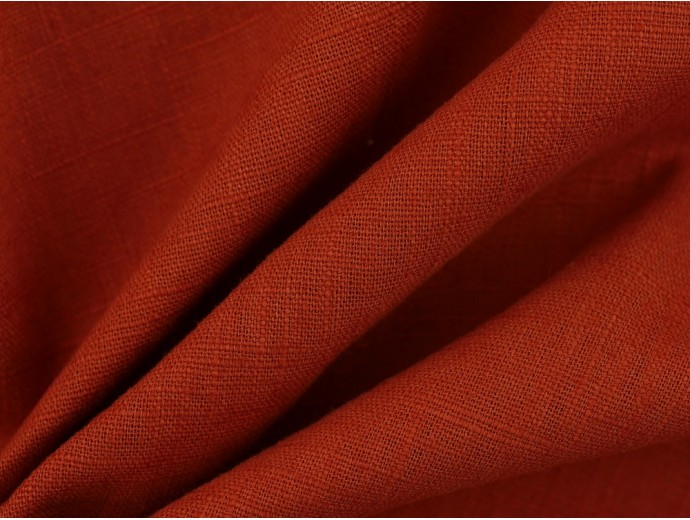 Linen Fabric - Terracotta