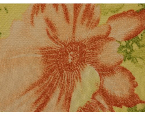 Printed Chiffon Fabric - Peach Flowers