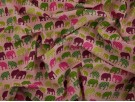 Printed Cotton Poplin Fabric - Elephants on Parade