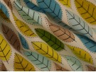 Printed Cotton Poplin Fabric -  Spring Leaves