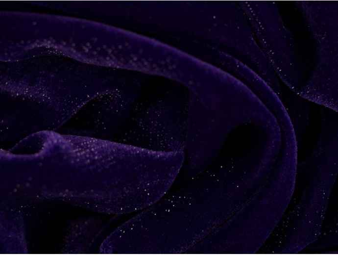 Velvet Sparkle Fabric - Purple