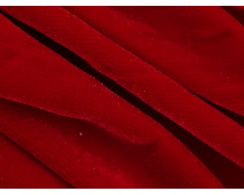 Velvet Sparkle Fabric - Red