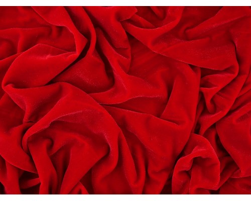 Velvet Sparkle Fabric - Red